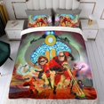 thumbnail image 4 of Los Increíbles Conjunto de sábanas temático, trío de piezas, cómodo y amigable con la piel, diseño único, regalo de decoración para el hogar para familiares, amigos y fans,173cm *218cm, 4 of 6