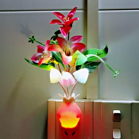 

Promotion!LED Night Light 7 Color Change Colorful Luminous Vase Mushroom Lamp