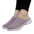 thumbnail image 3 of Hessimy Women's Backless Mesh Breathable Mules,Breathable Mesh Walking Sneakers,Lightweight Slip On Open Back Slippers(Purple,6.5), 3 of 7