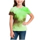 thumbnail image 4 of Blusas y camisas de manga corta con cuello redondo Camiseta estampada de manga corta para niños Cuello redondo Media manga Casual Versátil Top de poliéster para niñas, 4 of 5