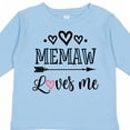 thumbnail image 4 of Inktastic Memaw Grandma Loves Me Girls Long Sleeve Toddler T-Shirt, 4 of 5