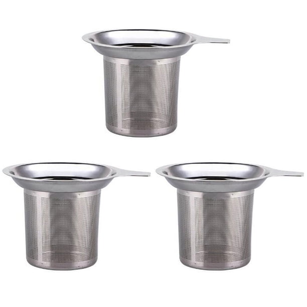 3X de Acero Inoxidable Reutilizable Infusor de Té Colador de Té Tetera Filtro