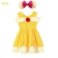 thumbnail image 5 of Disfraz de princesa Disney para niños y niñas, traje informal de bella para fiesta de cumpleaños, 2024, 5 of 5