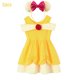 thumbnail image 5 of Disfraz de princesa Disney para niños y niñas, traje informal de bella para fiesta de cumpleaños, 2024, 5 of 5