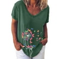 thumbnail image 1 of Elegante mujer con cuello en V estampado camiseta blusa Tops sudadera OAVQHLG3B Store  lin121212, 1 of 4