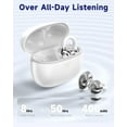 thumbnail image 4 of aigo CA05 Open Ear Earbuds Clip on Wireless Bluetooth 5.4 Headphones with Mic for iPhone,Android,Laptop,Enc Noise Reduction,50H Play,Waterproof Comfortable Wireless Earbuds Fit Sports Workout,White, 4 of 6