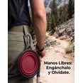thumbnail image 5 of Plato Para Perro Plegable Silicona Portatil Viaje Mascotas Rojo, 5 of 5