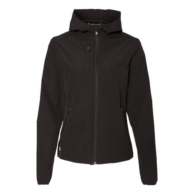 DRI DUCK Womens Ascent Soft Shell Hooded Jacket, L, Black