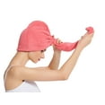 thumbnail image 4 of HOPESHINE Toalla suave para el cabello de ducha para mujer, gorro de secado con turbante para el cabello, gran regalo para mujeres (paquete de 3 rosas rojas), 4 of 5