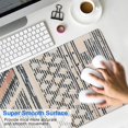 thumbnail image 4 of Long Mouse Pads for Desk,Beige Geometric Stripe Diamond Pattern Desk Mats on Top Of Desks, Desk Mouse Pad Extra Large with 3mm Non-Slip Base and Stitched Edge for Gaming,Office,Work,Home 35.4"x15.7", 4 of 6