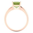 thumbnail image 4 of Solitaire Engagement Ring for Women - 2ct Natural Peridot in 14K Rose Gold Promise Ring, 4 of 6