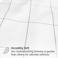 thumbnail image 6 of Bare Home Pillowcase Set - Premium 1800 Collection - Double Brushed - Ultra Soft - Standard Size, Grid - White/Gray, 6 of 7