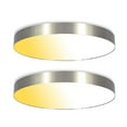 thumbnail image 1 of LED Ceiling Light Flush Mount Dimmable, 13Inch 24W 3 Color Temp Changing with Memory, Brushed Nickel, 2 Pack, 1 of 7