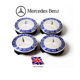 thumbnail image 2 of Juego de 4 piezas de cubierta central de rueda de aleación azul de 75 mm para Mercedes-Benz, insignia para cubo de rueda, adecuada para todos los modelos, 2 of 2