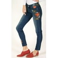 thumbnail image 2 of Grace in LA Jeans Women's Floral Embroidery Junior Fit Skinny Stretch Jeans (28), 2 of 4