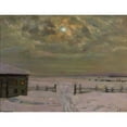 thumbnail image 2 of Stanislaw Zukowski 18x15 Black Ornate Wood Framed Double Matted Museum Art Print Titled - Remote Russian North (1920), 2 of 5