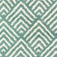 thumbnail image 3 of 2' X 8' Foam Blue And Ivory Geometric Power Loom Stain Resistant Runner Rug, 3 of 7