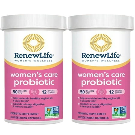 R-enew Life Women's Probiotic Support Capsules – 90 Billion CFU for pH Balance & Holistic Wellness, Dairy, Soy & Gluten-Free, 60 Count,2 Pack