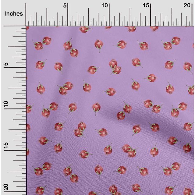 oneOone Viscose Jersey Fabric Pomegranate Fruit Print Sewing Fabric BTY 60 Inch Wide