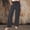 Gray women cotton linen pants a1, variant on Women Cotton Linen Wide Leg Pants with Pockets Elastic Waist Casual Lounge Trousers for Summer Beach Vacation Solid Palazzo Long Pants, Gray 2XL
