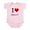 Petal Pink, variant on CafePress - I Love Equality Body Suit - Baby Light Bodysuit, Size Newborn - 24 Months