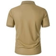 thumbnail image 3 of WAVSUF Lapel polo Shirt for Mens Soft Pique Polos Fashionable T-Shirt Khaki Size M, 3 of 5