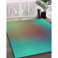 thumbnail image 3 of Ahgly Company Machine Washable Indoor Rectangle Transitional Light Sea Green Area Rugs, 6' x 9', 3 of 7