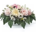 thumbnail image 1 of Cemetery Flowers, Sympathy Flowers, Artificial Silk Flowers For Grave, Memorial Flower Arrangements For Decorating Tombs, Coffins Or Memorials. For Memorial Day, Mother's Day, Father's Day (Saddle), 1 of 7