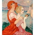thumbnail image 3 of Gerda Wegener 12x14 Black Modern Framed Museum Art Print Titled - On the Road to Anacapri (1922), 3 of 5