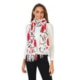 thumbnail image 2 of FORMRS Womens Scarf Winter Soft Long Big Warm Shawls Wrap Tassel Scarves, Pink Floral, 2 of 9