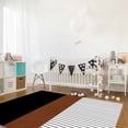 thumbnail image 3 of Boho Area Rug 5'x7' Modern Farmhouse Tribal Brown Stripes Lines Washable Area Rugs Non Shedding Floor Carpet Rubber Backing Non-Slip Indoor Mats for Living Room Bedroom Kitchen, 3 of 8