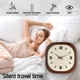 thumbnail image 2 of Vintage Square Wood Wall Clock Battery Operated 12 Inch Brown Farmhouse Wall Clocks for Living Room Kitchen Bedroom Decorative Wall Clock Silent Non-Ticking, 2 of 6