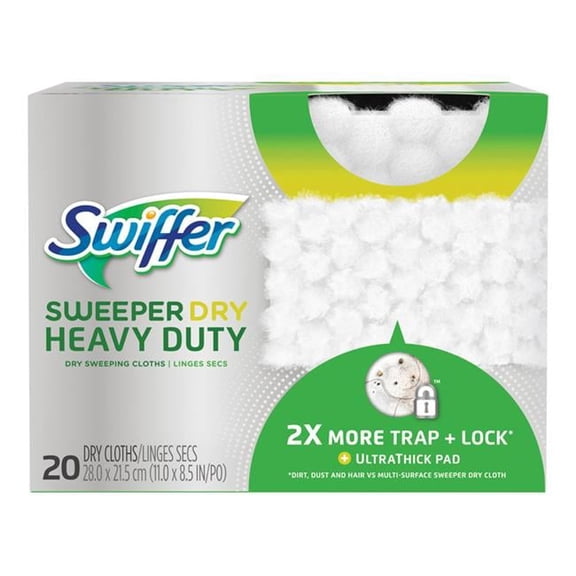 Swiffer  11 x 8.5 in. Heavy Duty Cloth Refill Pad - 20 Count