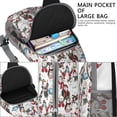 thumbnail image 4 of Sling Backpack,White Christmas Snowman Pattern Crossbody Bag with Water Bottle Holder,Waterproof Sling Bag for Men/Women with Chest Phone Holder for Hiking,Travel, 4 of 6