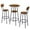 Rustic Brown, variant on UHOMEPRO Bar Table Set for 2, Industrial Counter Height Pub Table Set, 3 Piece Pub Table and Chairs with Backrest and Storage Shelf for Kitchen Apartment, Strong Metal Frame Support, Brown+White
