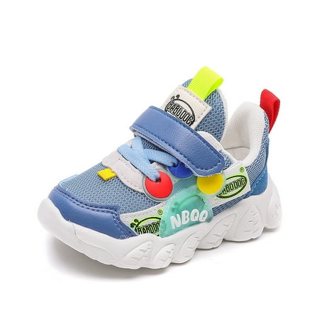 

Toyella Baby s Lightweight Breathable Soft-soled Toddler Shoes Blue 24