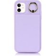 thumbnail image 4 of iPhone 11 Case with Card Holder for Women, iPhone 11 Phone Case Wallet with Credit with Ring Kickstand Shockproof Slim Stand Case for iPhone11 - Purple, 4 of 15