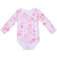 thumbnail image 3 of Clothes Baby Kimono Side Snap Onesie Girl Long Sleeve Bodysuit 9-12 Month Pink, 3 of 6