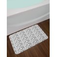 thumbnail image 2 of Abstract Bath Mat, Monochrome Vintage Squares and Circles Geometrical Shapes Pattern Classical Retro, Plush Bathroom Decor Mat with Non Slip Backing, 29.5" X 17.5", Black White, by Ambesonne, 2 of 2