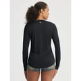thumbnail image 3 of baleaf Women's Long Sleeve Sun Shirts UPF50+ UV Protection Rash Guard Lightweight Quick Dry V Neck Workout Hiking Tops Black XS, 3 of 7