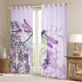 thumbnail image 2 of Erosebridal Flying Dragonfly Curtains for Living Room,Floral Flower Curtains and Drapes (52Wx84L),Mother'S Day Curtains Pack of 2 (52Wx84L),Botanical Bedroom Decoration, 2 of 6