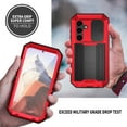 thumbnail image 4 of SaniMore for Samsung Galaxy S24 5G 2024 Rugged case with Screen Protector, Stand Camera Slide Cover for Samsung S24 Metal Military Sturdy Armour Shockproof Cover for Man Outdoor, Red, 4 of 8