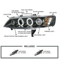 thumbnail image 3 of Spec-D Tuning LED + Halo Black Projector Headlights Compatible with 1994-1997 Honda Accord 2-Door Coupe, 1994-1997 Honda Accord 4-Door Sedan, Left + Right Pair Headlamps Assembly, 3 of 5