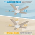thumbnail image 2 of Smaair 52" Ceiling Fan with Remote and Dimmable LED Light for Bedroom Smart Home, 2 of 10