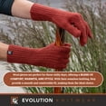 thumbnail image 5 of Wool Cable Knit Gloves - Made in the USA - Super Soft Merino Wool - Small - Copper, 5 of 7