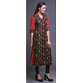 thumbnail image 3 of Bimba Rayon Straight Long Tunic Dresses For Women Printed Indian Clothing, 3 of 6