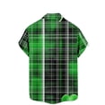 thumbnail image 4 of JURANMO Happy St. Patrick's Day Men's Short Sleeve Button Down Hawaiian Shirt Summer Casual Beach Shirt Holiday Bowling Shirts Green L Sales of The Day Lightning, 4 of 6