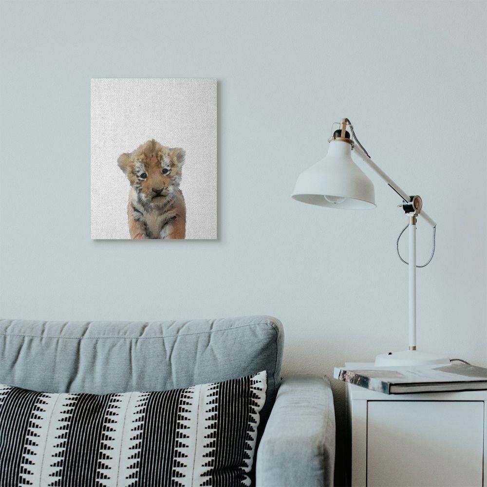 The Kids Room by Stupell Baby Tiger Animal Kids Painting Super Canvas Wall Art by Leah Straatsma