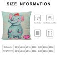 thumbnail image 5 of Rhinoceros Watercolor Fabric Decorative Pillow Machine Washable, Indoor Outdoor Decorative Pillow for Couch, Bed or Patio,, 5 of 5