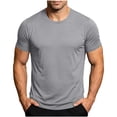 thumbnail image 2 of Plus Size 5Xl Men's Athletic Shirt Quick Dry T Shirts Gym Workout Short Sleeve Lightweight Breathable Tees Performance Running Shirts, 2 of 8
